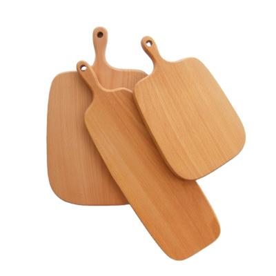 China Creative Wholesale Eco-friendly Wooden Chopper Restaurant Pizza Board With Handle Tray for sale