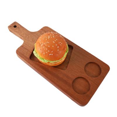 China Eco-friendly Coffee Wholesale Wooden Handle Board Bread Tray Breakfast Chopper for sale