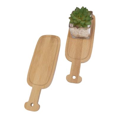 China Eco-friendly New Long Handle Tray Handle Board Wooden Fruit Board for sale