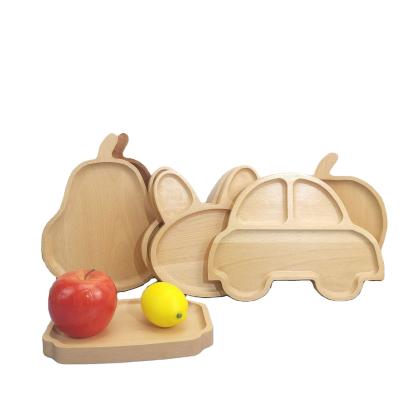 China Customization Wholesale Natural Cartoon Children's Baby Fruit Eco-friendly Tray for sale