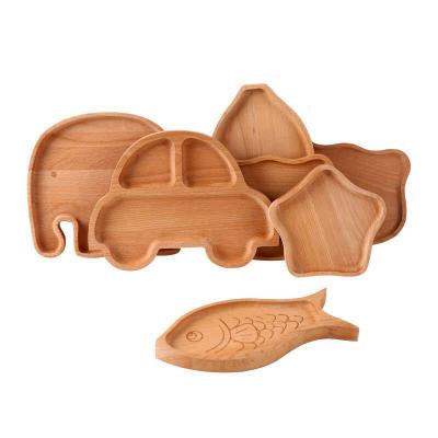 China Eco-friendly Wooden Tray Children's Pallet Cartoon Food Extra Dish for sale