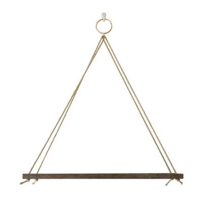 China Europe Retro Hemp Rope Shelf Partition Wall Straight Wooden Frame for sale