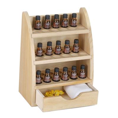 China Eco-friendly Custom Wooden Skincare Display Stand Beauty Supplies Store Cosmetics Store Essential Oil Display Cabinet for sale