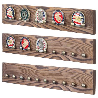 China (Other)Wholesale Custom Solid Wood Adjustable Wall Display Stand Coin Memorial Memorial Display Stand for sale