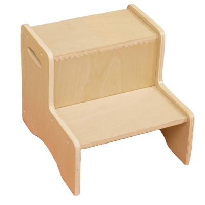 China Custom Wholesale Demountable Wooden Single Color Cover Baby Step Stool Wooden Stool for sale