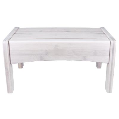 China Custom Wholesale White Children's Desk Stool Frame Solid Wood Stool With Removable Cover for sale