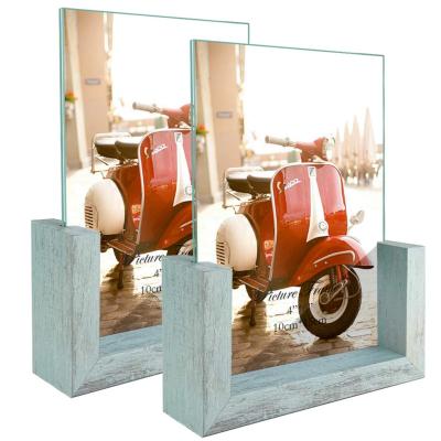 China Home Custom Wooden Tableware Family Kitchen Photo Frame Table Top Creative Wooden Photo Frame for sale