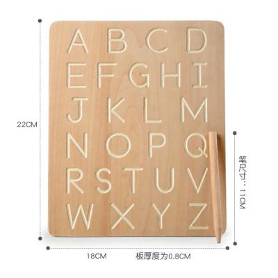 China Eco-friendly Manufacturer Children's Wooden Puzzle Toy Letter Exercise Board for sale