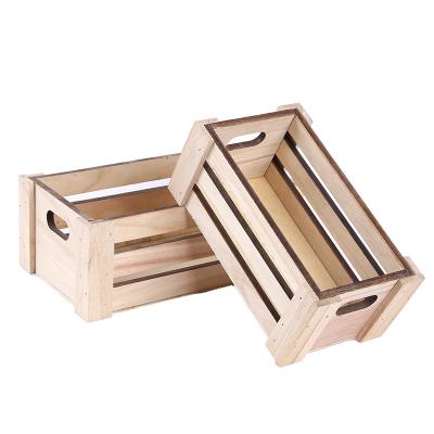 China Europe Customized Wooden Box Wholesale Desktop Small Storage Box for sale