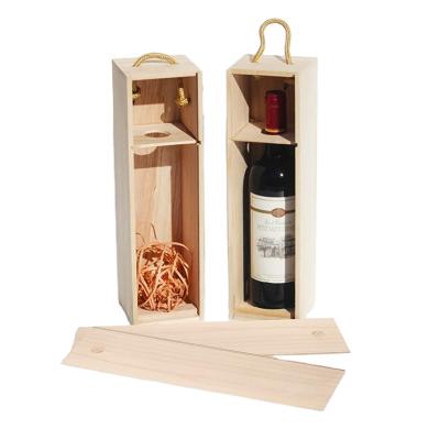 China Europe Gift Red Wine Handmade Wooden Wine Box List for sale