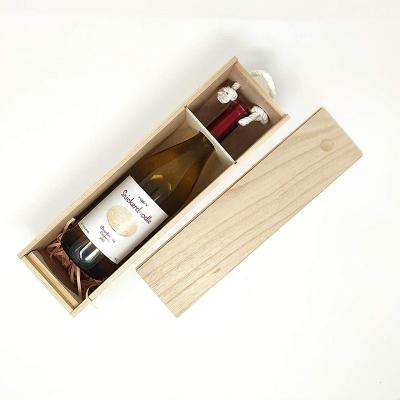 China Custom Europe Color Wooden Flip Lid Wooden Wine Box for sale