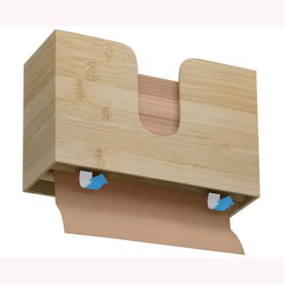 China Custom Wholesale Toilet Minimalist Wall Hanging Kitchen Wooden Tissue Box for sale