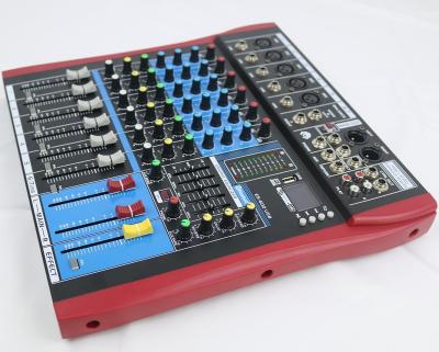 China 6 Channels Professional Analog Music Studio Console Digital Effects Processor Mixer ES DJ Audio Mixing Controller/Console Audio Mixer for sale