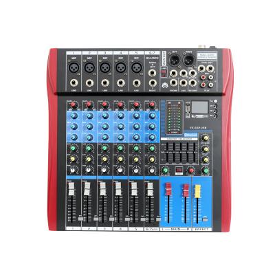 China Wholesale Cheap Price Sound Mixer Updated 6 Channel Series Blue Tooth Function Audio Mixer Console With USB Mini DJ ES DJ Mixer Controller/Console Audio Mixer for sale