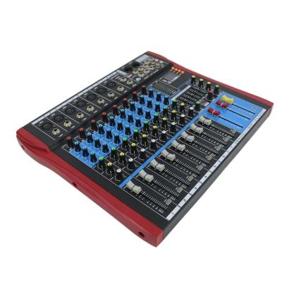 China 8 Channel 48V Phantom Power Built-In Blue-Tooth USB Audio Interface Portable Mixer For Recording ES DJ Controller/Console Audio Mixer for sale