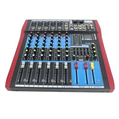 China Cheap Price 6 Channel Professional Digital Sound USB Audio Mixer ES DJ Controller / Console Audio Mixer for sale