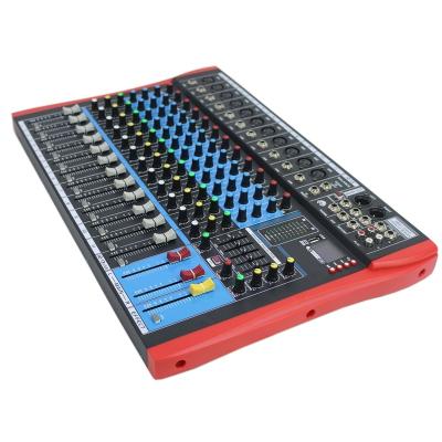 China New 12 Channel Audio Mixer/Console Audio Mixer Console ES DJ Professional Karaoke Sound Mixer Usb Audio Mixer for sale