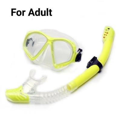 China Lightweight High Quality Full Silicone Snorkel Diving Breathing Tube Folding Dry Tube & High Definition & Waterproof Swimming Googles Set for sale