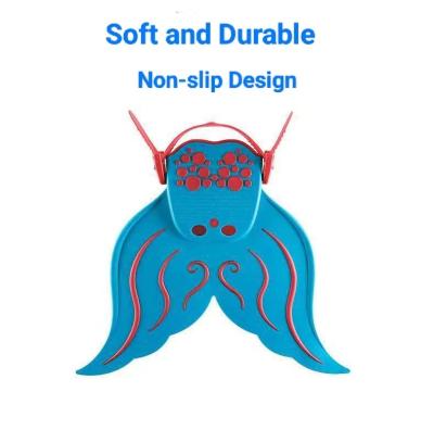 China Swimming Accessories Fins Products 2023 Factory New Promotion Hot Style Swim Siamese Fins Diving Swimming Flippers Mermaid Monofin Fins For Adults And Kids Blue for sale