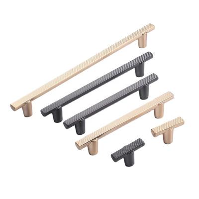 China Easy Assemble Hot Selling Modern Design T Handle Pull Bar Wardrobe Kitchen Kitchen Zinc Alloy Furniture Accessories for sale