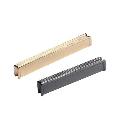 China Easy Assemble Furniture Kitchen Handle Hidden Wardrobe Cabinet Handle Zinc Alloy Square Industrial Handle for sale