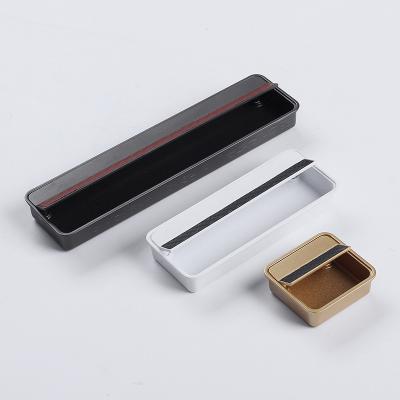 China Minimalist Furniture Hardware Zinc Leather Cabinet Drawer Hidden Pull Handles for sale