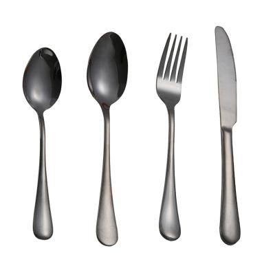 China ZHUANYICHENG Viable Classic Silverware 4 Pieces Economical Stainless Steel Cutlery Flatware Set For Hotel Home for sale