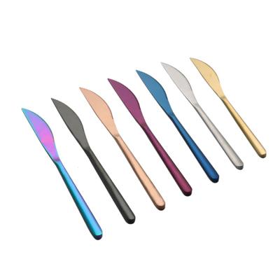 China Newest Sustainable Korean Style Dinner Knife With Multicolor And Stainless Steel Steak Knife for sale