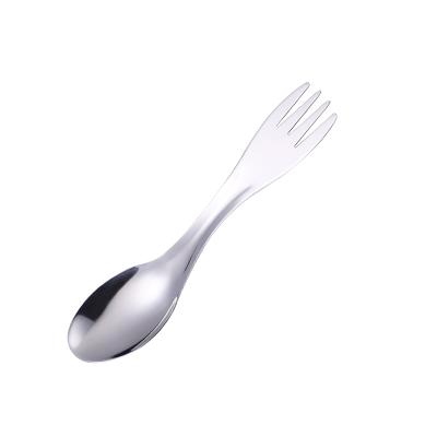 China Viable New Design Spork Multifunctional Stainless Steel Spork with Dual Head for Household Use Camping Travel for sale