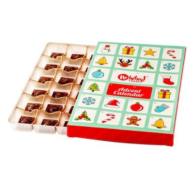 China BEAUTY PACKAGING Hot Sale Christmas Countdown Cardboard Advent Calendar Custom Chocolate Packaging Calendar Box for sale