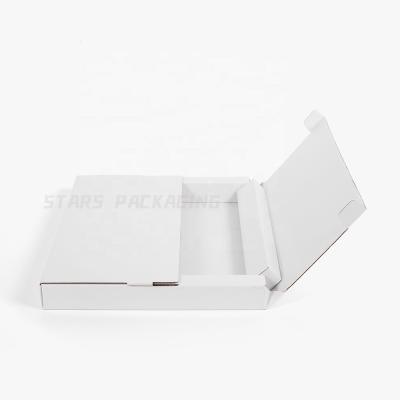 China Custom Recyclable Plain Corrugated Cardboard Book Packaging White Mailing Box Custom Easy Fold Book Mailer for sale