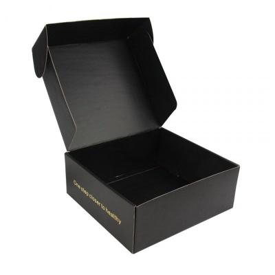 China BEAUTY PACKAGING Wholesale Matte Black Printed Corrugated Subscription Custom Packaging Announcement Box for sale