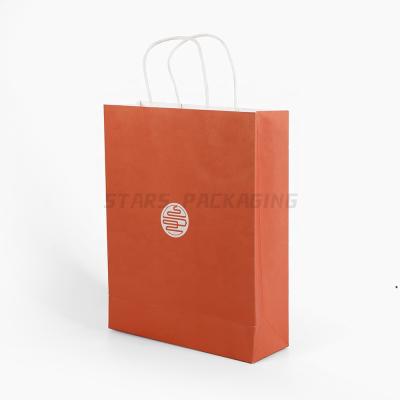 China Recycled Materials Factory Low Cost Grocery Bag Foldable Custom Recycled Kraft Paper Bag for sale