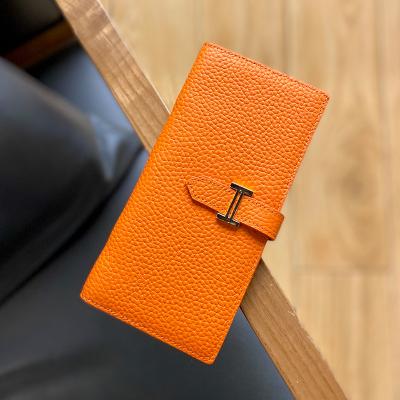 China KALANTA 2022 Anti-theft Women Wallet Design High Quality Genuine Leather Clutch Long Blocking Fashion Logo Female Custom Purse Mobile Phone for sale