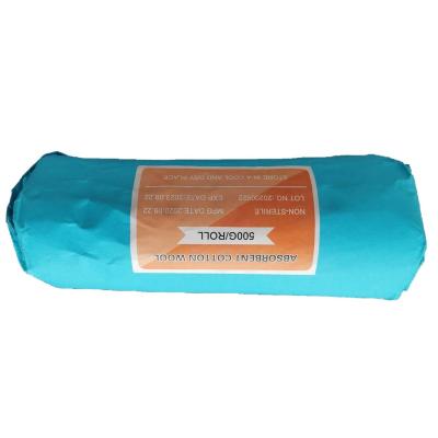 중국 Factory Supply Low Price Absorbent Cotton Wool Cotton Roll 500g 판매용