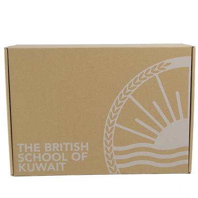 China Recyclable High Quality Custom Logo Kraft Paper Shoes Corrugated Packaging Box for sale