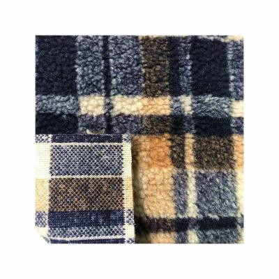 China Toy Classic Checkered Plaid Brocade Fabric Polyester Plain Jacquard Wool Fabric For Coat for sale