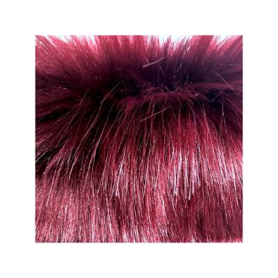 China Toy Hot Product 2022 New Arrive Burgundy High Quality Running Fur Fabric Spell Fabric Long Plush Imitation Fur Tail for sale