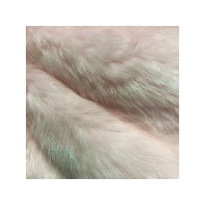 China Hot Sale 100% Polyester Toy Knitted Rabbit Short Hair Faux Fur Faux Fur Fabric For Coat for sale