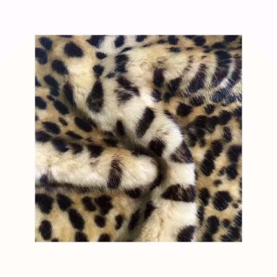 China Toy Newest Product Hot Sale Leopard Printed Imitation Animal Fur Fabric Faux Fur For Coat for sale