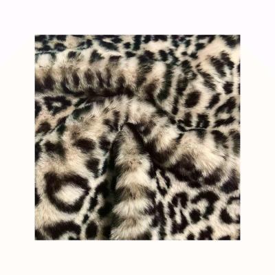 China 2022Newest Toy Product Luxury Leopard Printed Pattern Faux Fur Long Pile Faux Fur Fabric For Coat for sale