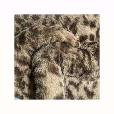 China Toy High Quality Luxury Faux Fur Fabric For Home Garment Textile Leopard Pattern Jacquard Luxury for sale