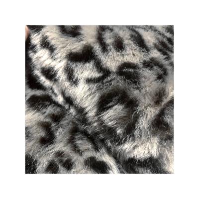 China Toy Ready To Ship Best Quality Cotton Velvet Leopard Squishy Print Brushed Faux Fur Plush Fabric for sale