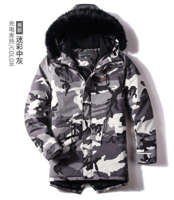 China Winter waterproof outdoor warm anorak hoodie fashion thermal usb heated jackets for men for sale