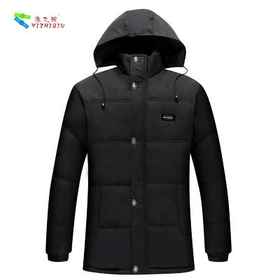 China YIZHIQIU Viable Winter Wear Warm Removeable Jackette Black Hoodie For Men for sale