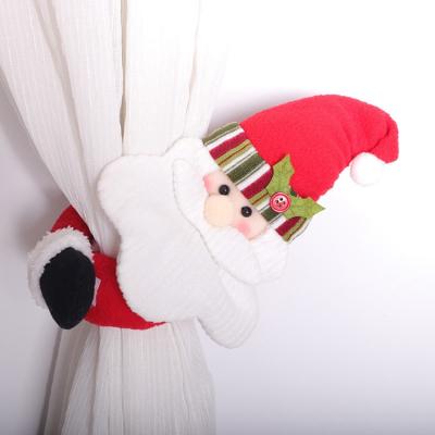 China Christmas Snowman Tie Back Loop Curtain Wall Tie Back Modern Decorative Christmas Curtain Tieback Holdback for sale