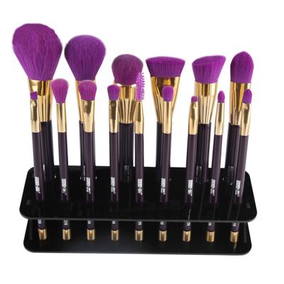 China Viable Wholesale Cheap Price New Design Black Acrylic Makeup Brush Holder Brush Display Stand for sale