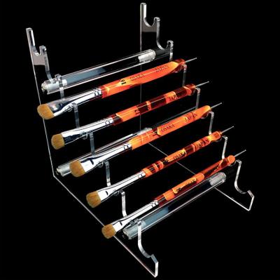 China Showing goods 12 layers clear acrylic pen display stand/acrylic eyebrow pencil holder display stand for sale