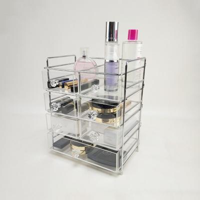 China Acrylic Storage Organizer Cosmetics Diaplsy Box Makeup Storage Box Desktop Cosmetic Organizer for sale