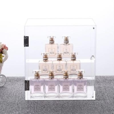 China Multifunctional Acrylic Display Box Perfume Glass Large Display Stand The Acrylic Cosmetic Storage Box for sale